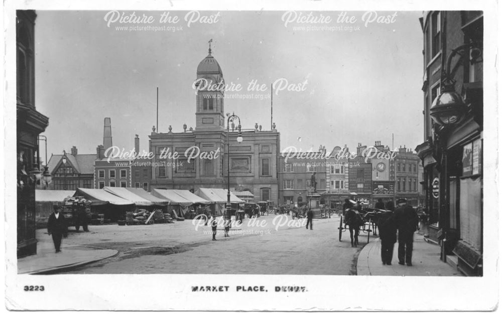 Market Place from Irongate, Derby, c 1910s