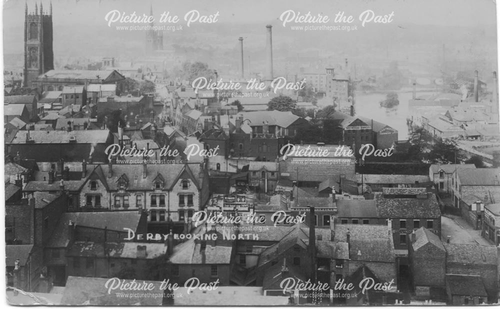 Aerial View of Town Centre Looking North, c 1910s ?