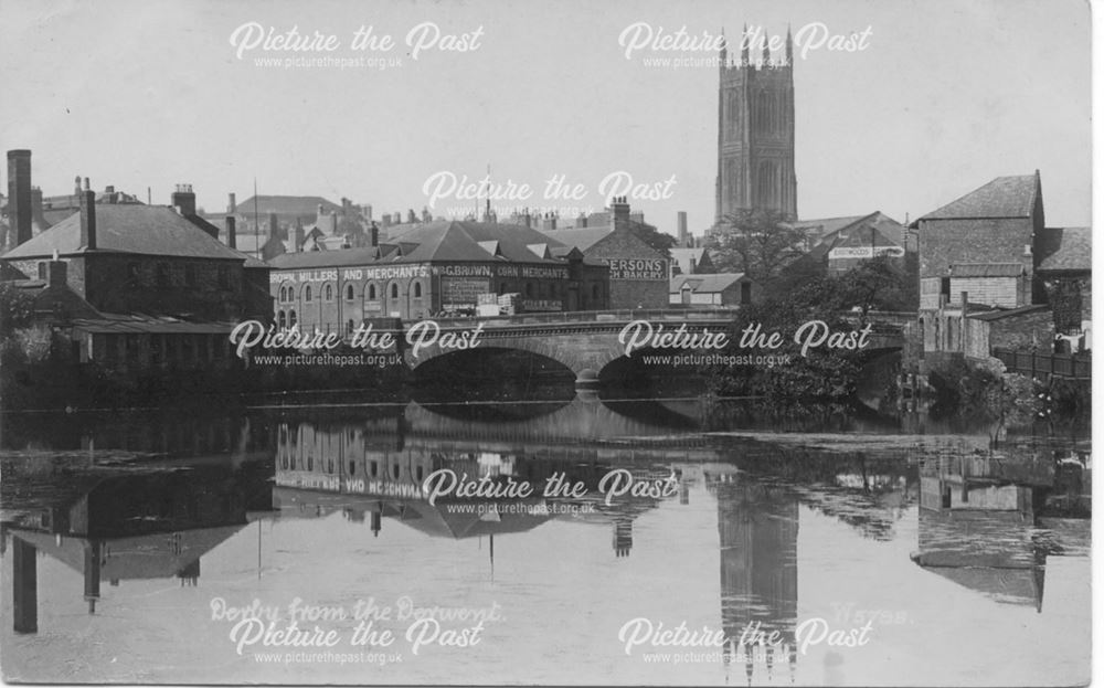 Derby Town centre from the 'Borrowash', c 1910s ?