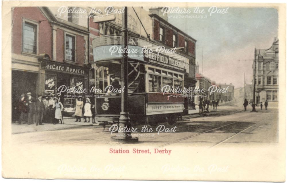 Tram on Midland Road?, Derby, c 1910s