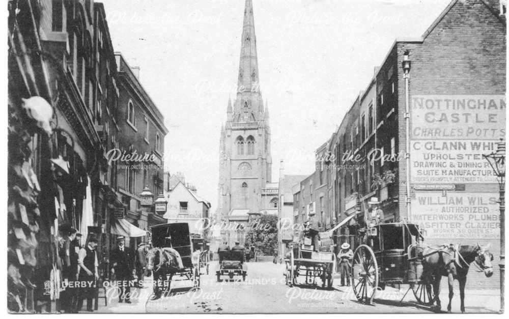 Queen Street and St Alkmunds Church, Derby