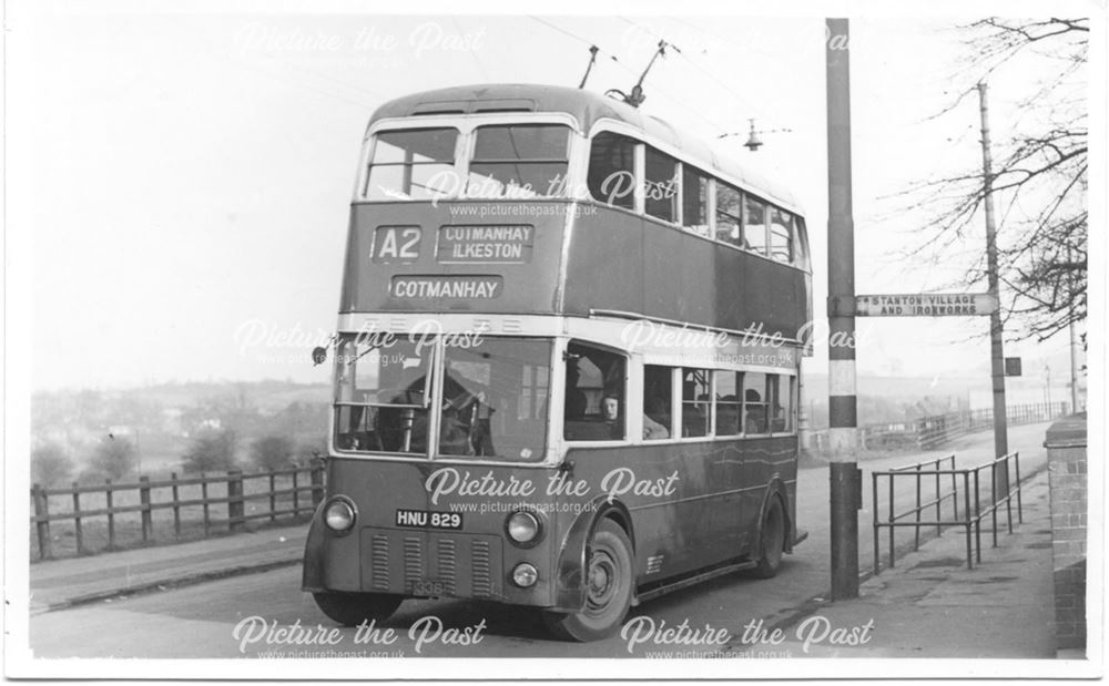 Cotmanhay trolley bus, A2, pre 1950