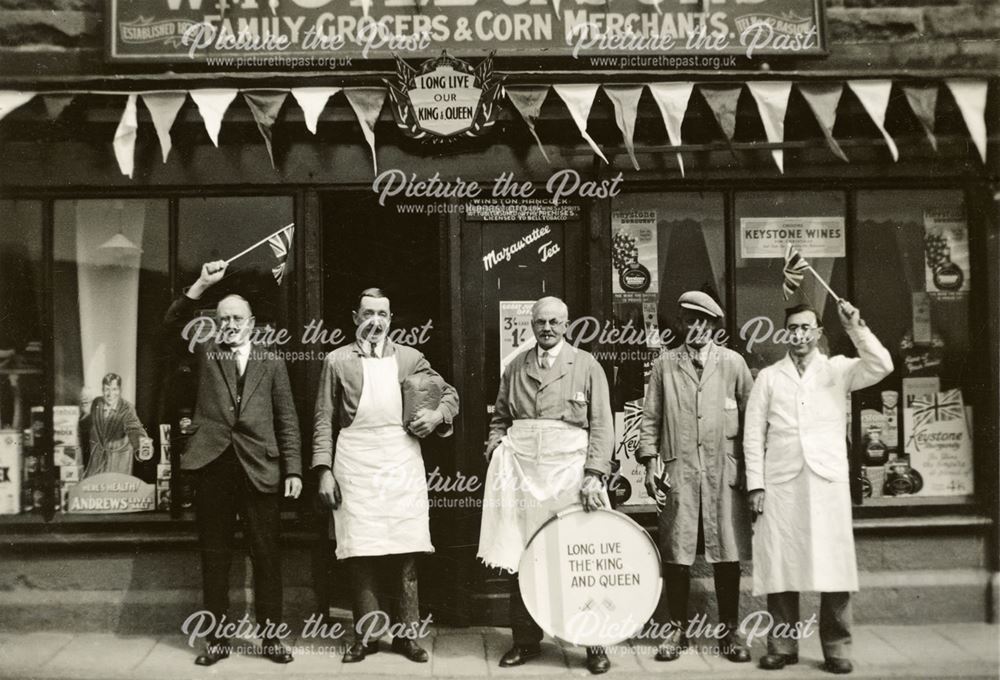 Shop Workers outside Wm. Gill and Sons Grocers Shop