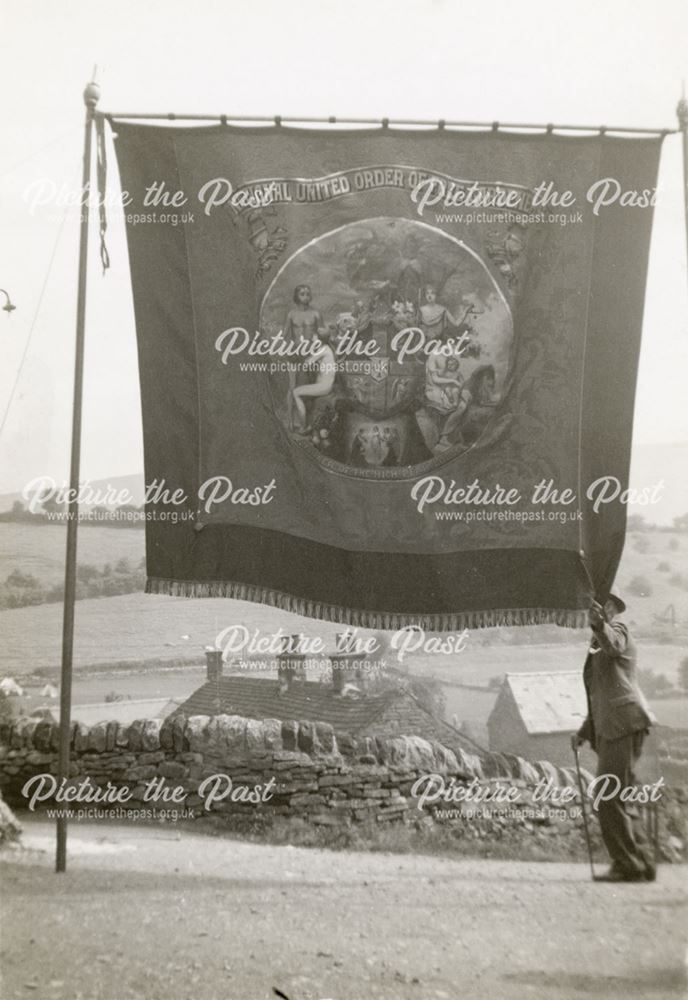 Procession by Friendly Society (?), c 1930s-1940s