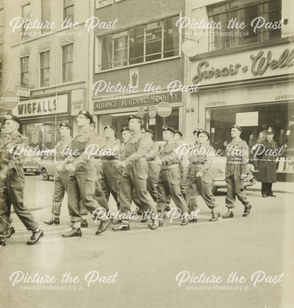 Unknown March in Clumber Street, Nottingham, 1950s