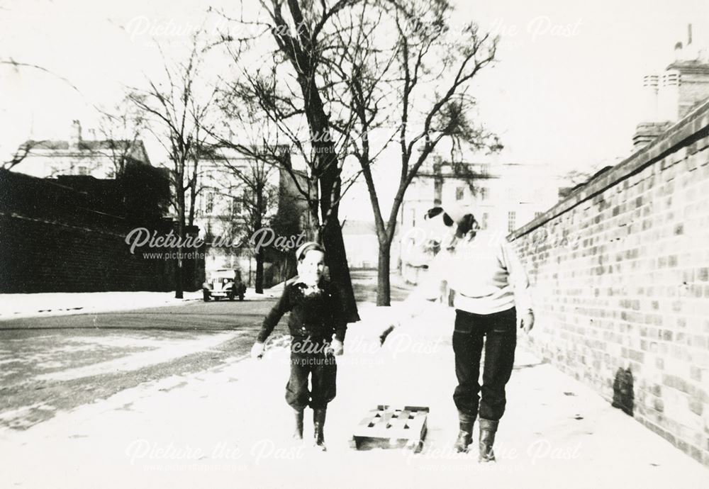 Snow Scene, North Road, The Park, Nottingham, 1955