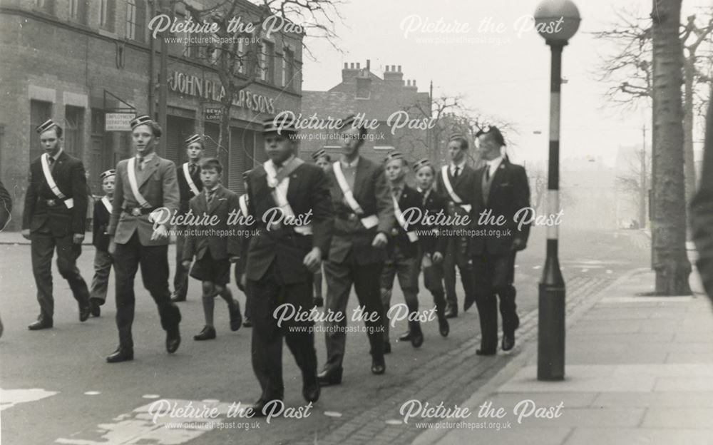 Boys Brigade March, Radford Boulevard, Radford, Nottingham, 1950s