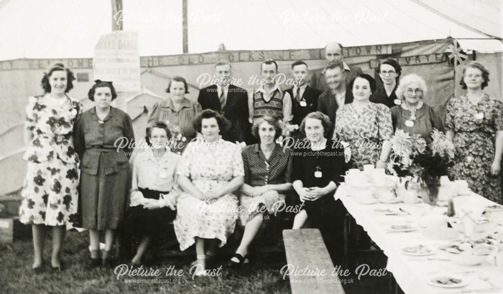 Milltown andquot;Old Folksandquot; Tea the Committee, Wash Farm, Milltown, c 1940s