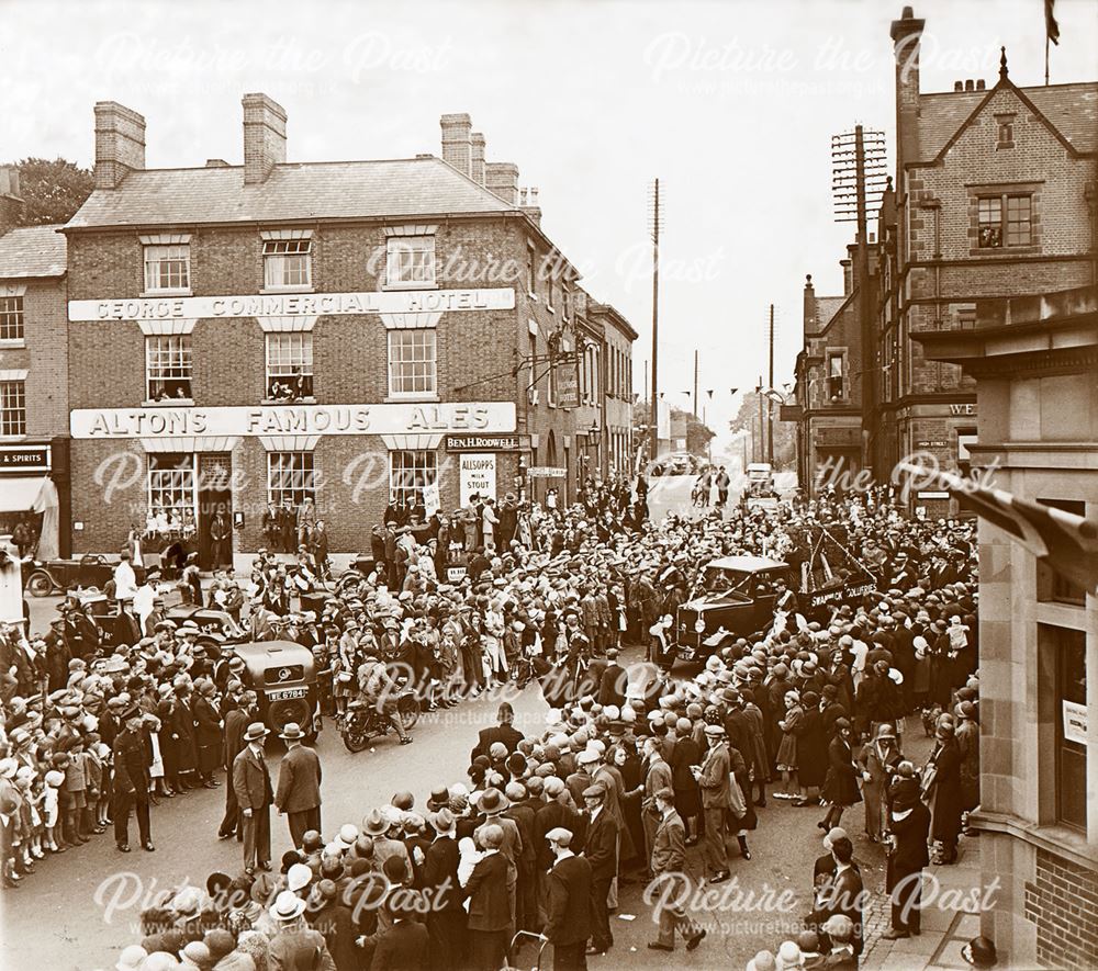 Alfeton Carnival, King Street, Alfreton, c 1920s