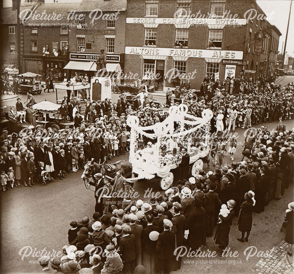 Alfeton Carnival, King Street, Alfreton, c 1920s