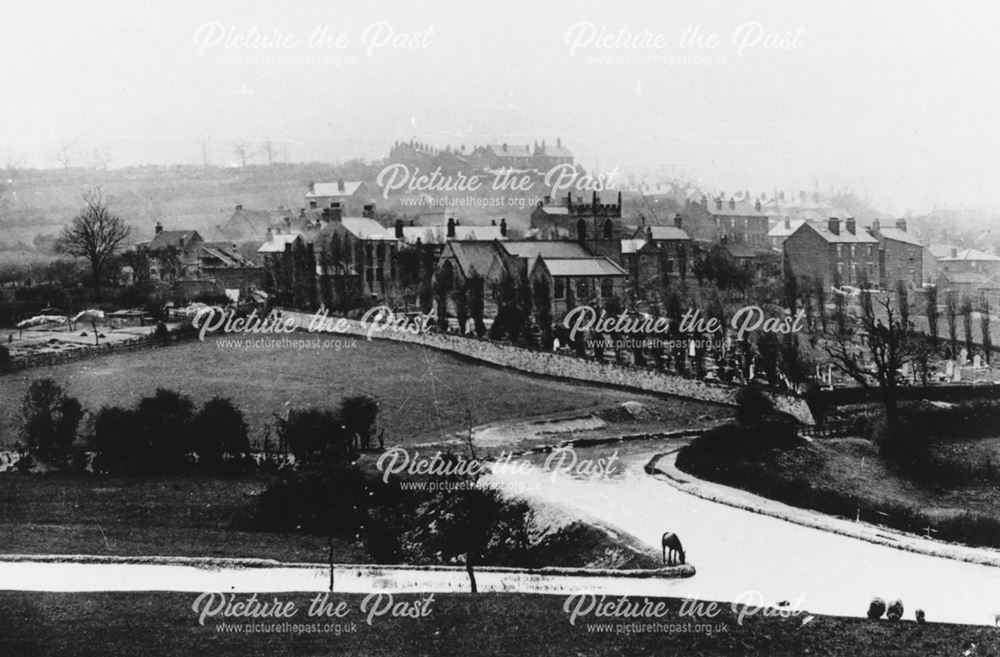 General View, St Giles' Church, and the Chesterfield Canal