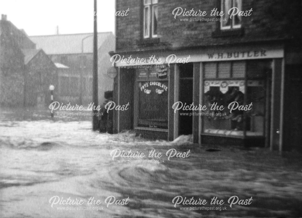 Floodwater on Chesterfield Road, Dronfield