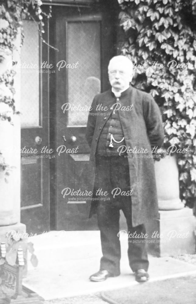 Rev. Charles Isaac Bickerstaffe - Standing at the door of the Rectory