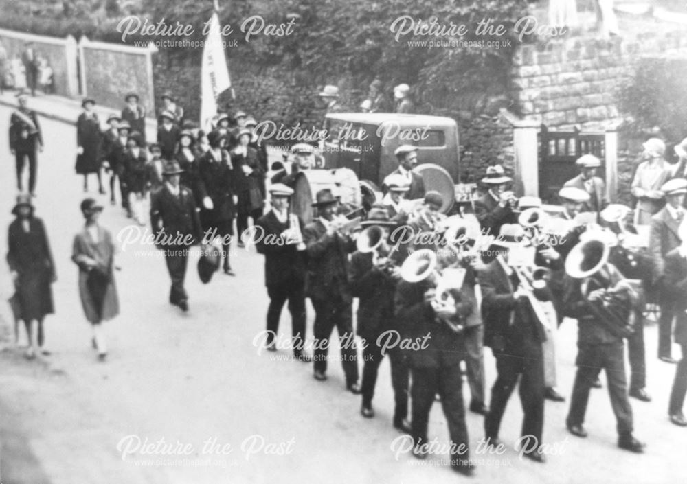 Dronfield Town Brass Band in civilian dress