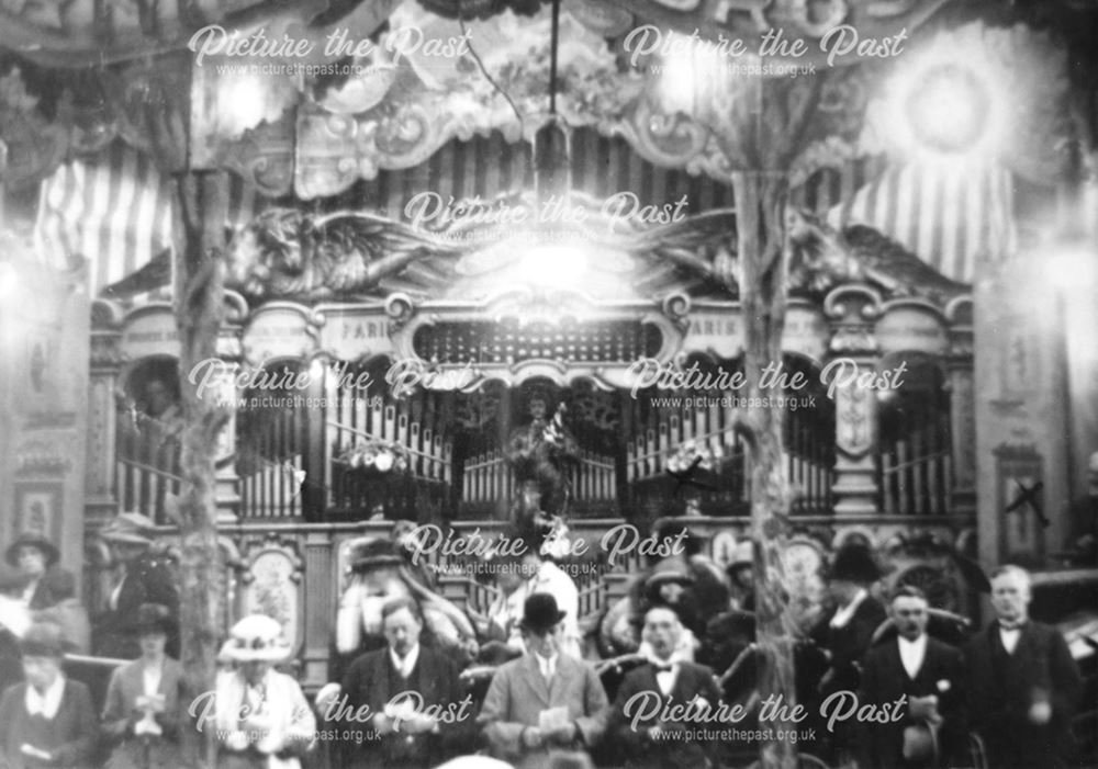 Fairground organ at the Annual Fair held in Dronfield for 'Hospital Saturday/Sunday'