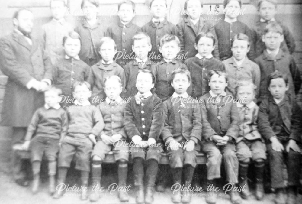 Dronfield Boys School - pupils and teacher