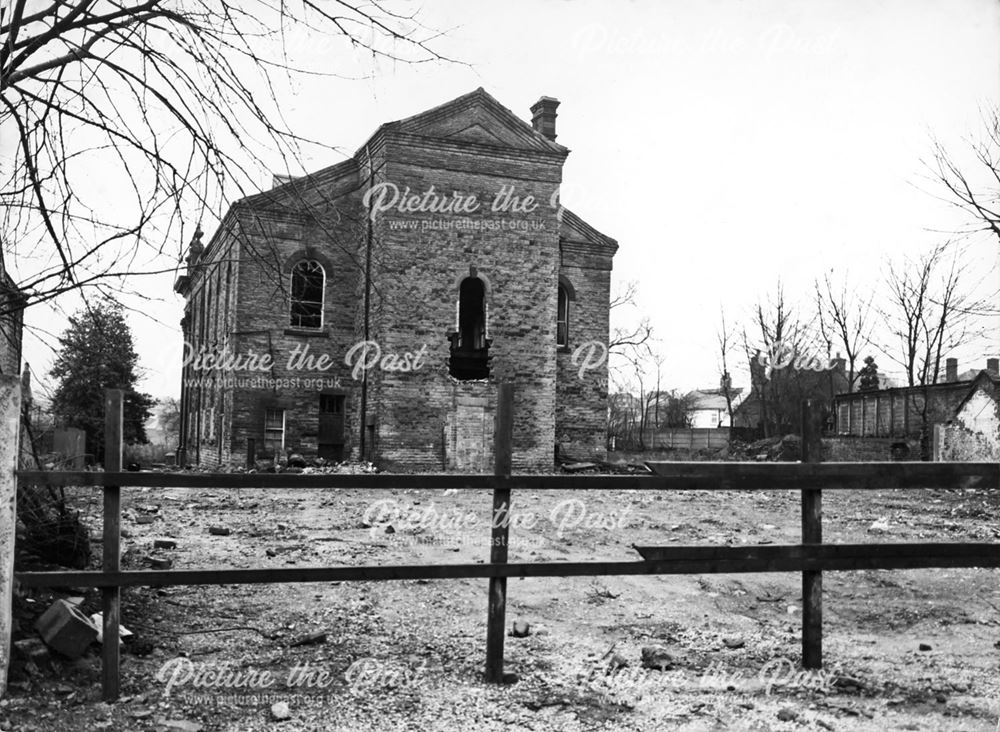 Rear view of Wesleyan Memorial Chapel, High Street, Eckington, c 1980s