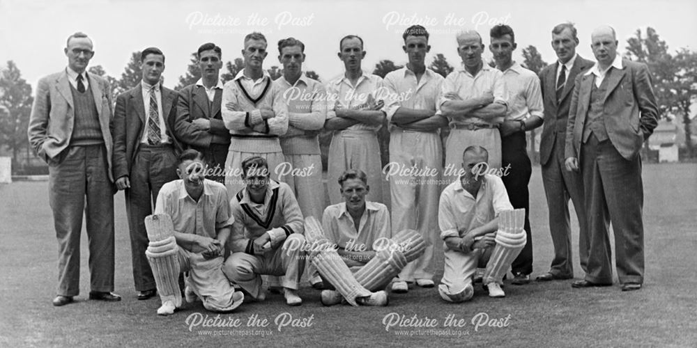 Blackwell, Tibshelf and Stonebroom Cricket Teams, Skegness, 1947