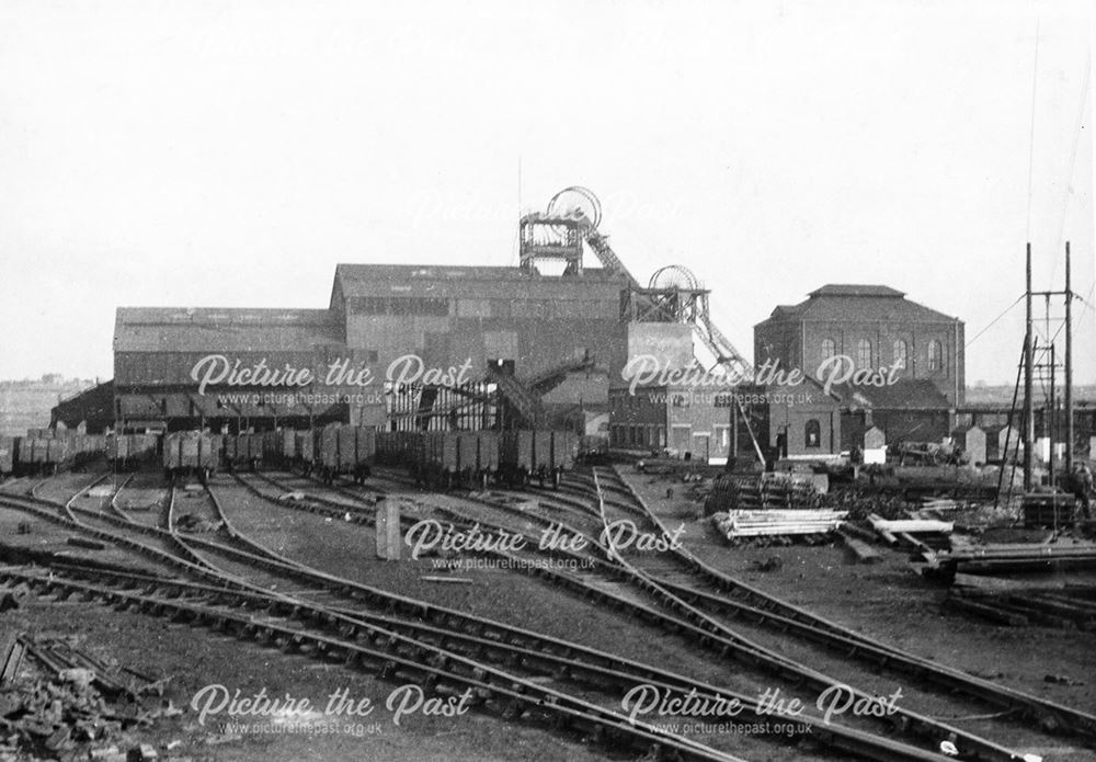 'The Modernisation of Williamthorpe Colliery 1938-40' - Old railway sidings and pit top sheds, befor