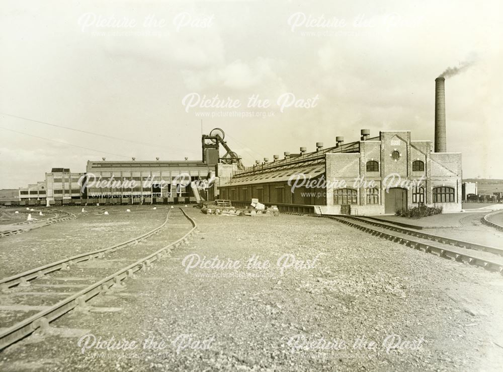 'The Modernisation of Williamthorpe Colliery 1938-40' - From the empty sidings, after improvements