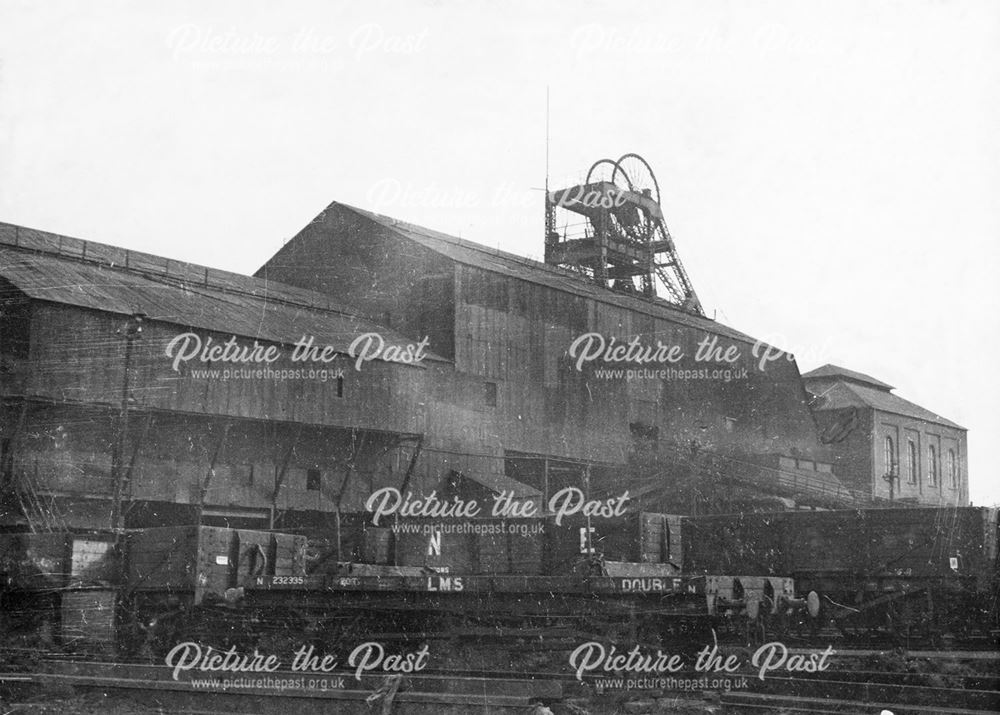 'The Modernisation of Williamthorpe Colliery 1938-40' - Old railway sidings and pit top sheds, befor