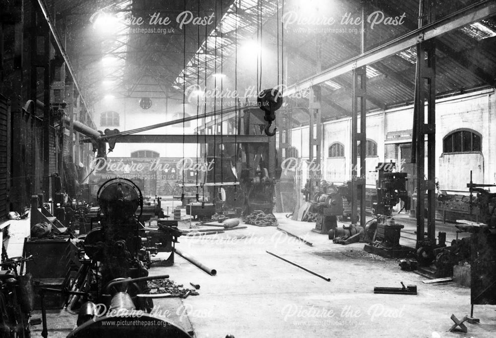 'The Modernisation of Williamthorpe Colliery 1938-40' - Engineering shop (with machine tools), after