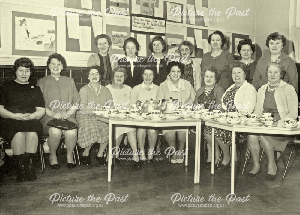 Group of ladies (staff?) at Heath County School