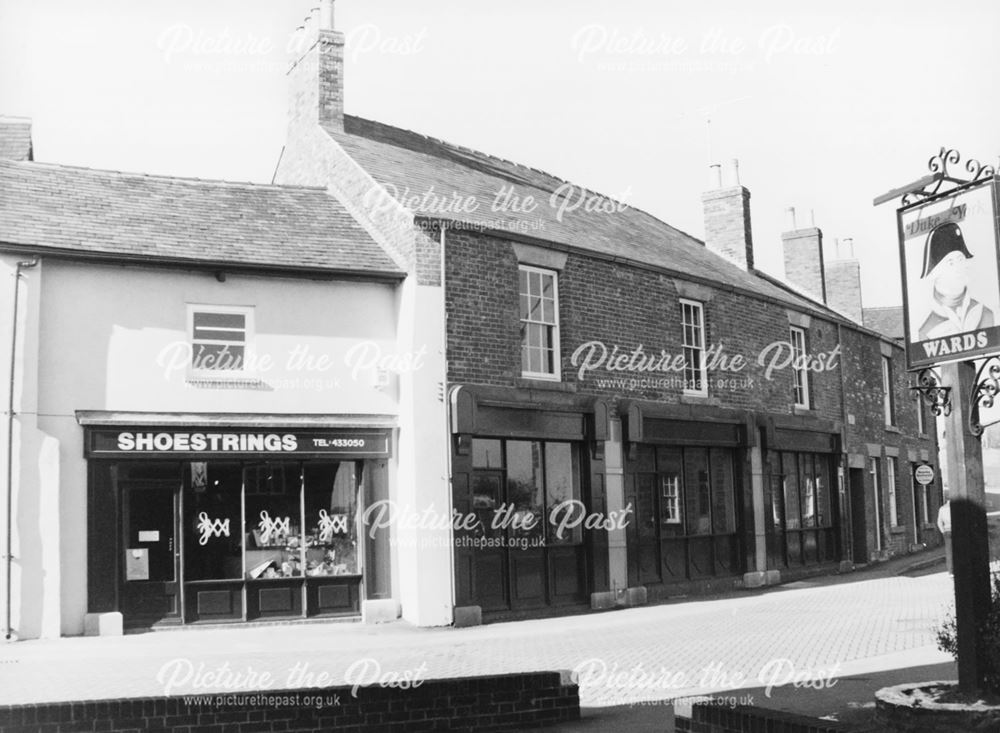 Renovated shop fronts, Market Street, Eckington, c 1980?