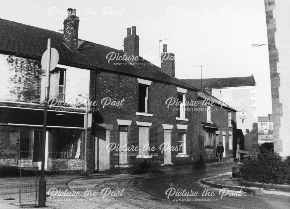 View of Market Street prior to renovation of properties, Eckington, c 1980?