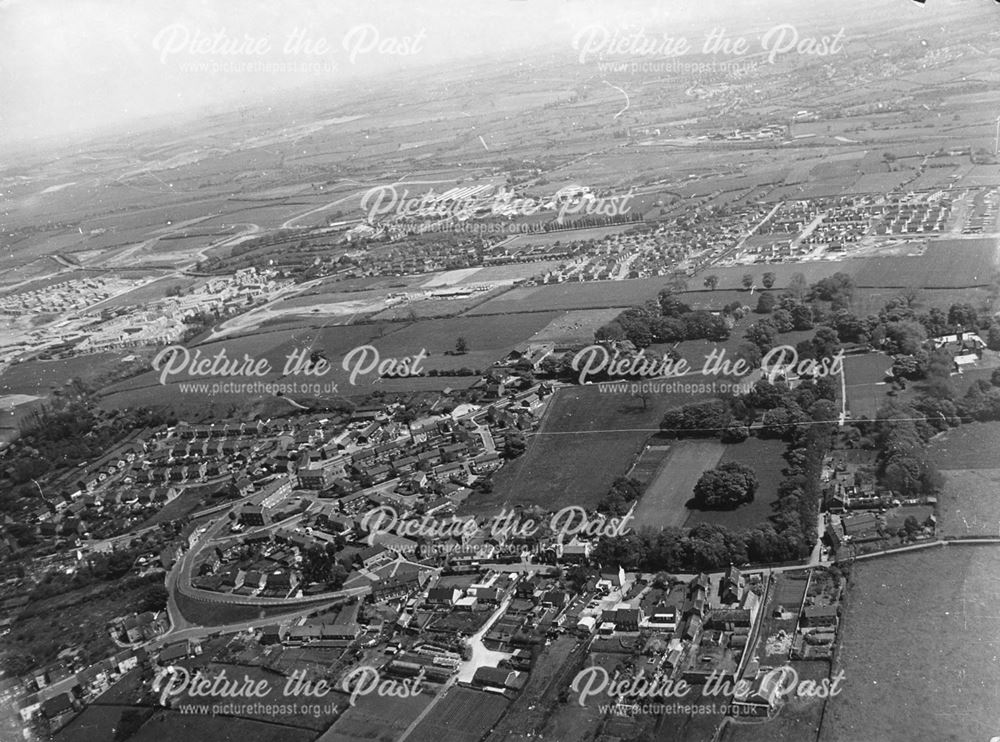 Aerial photograph of area around Eckington, c 1960s?