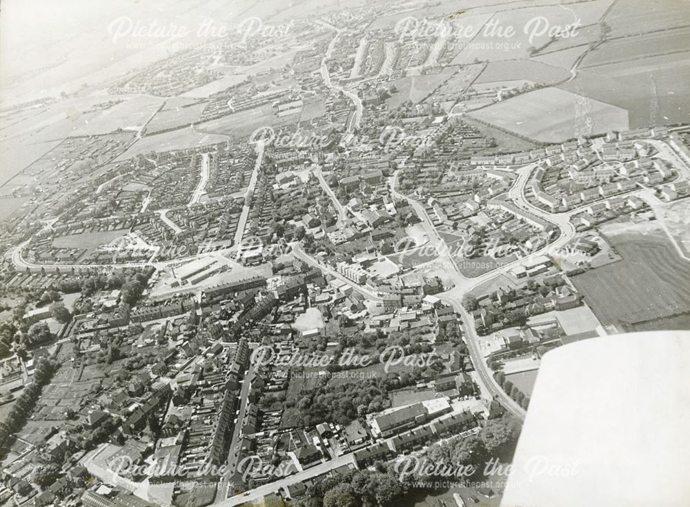 Aerial photograph of Eckington, 1973