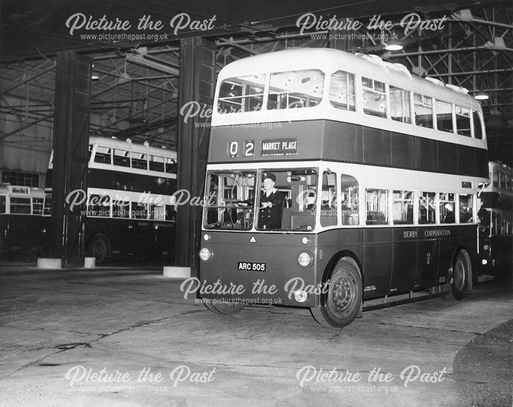 Derby Corporation trolley bus No. 187