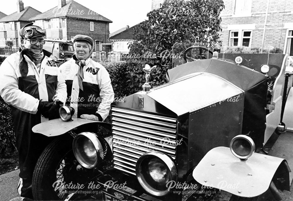 Mr and Mrs Kidger in a unique veteran Rolls Royce