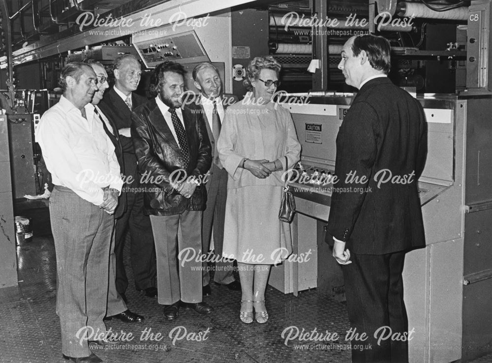 Visit by Newsagents to Derby Evening Telegraph Printing Press