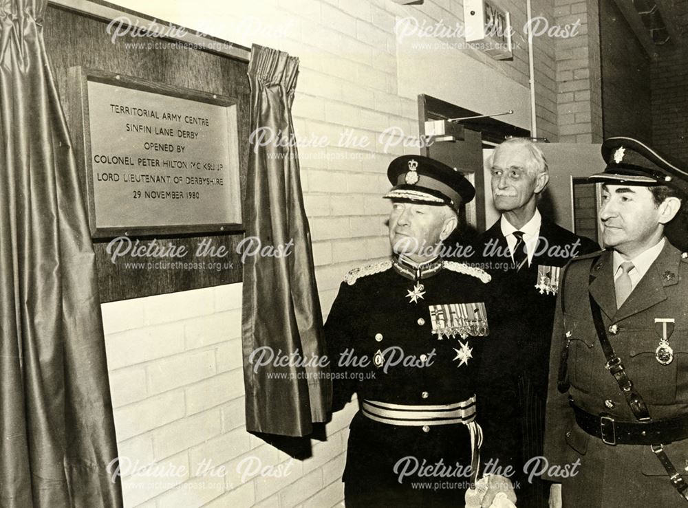 Official opening of The Territorial Army Centre