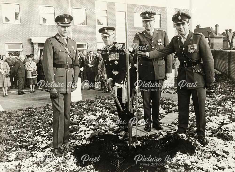 Official opening of The Territorial Army Centre, Sinfin Lane, Derby, 1980