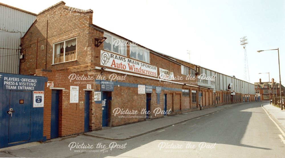 The Baseball Ground, Exterior, Team entrance and Baseball Hotel