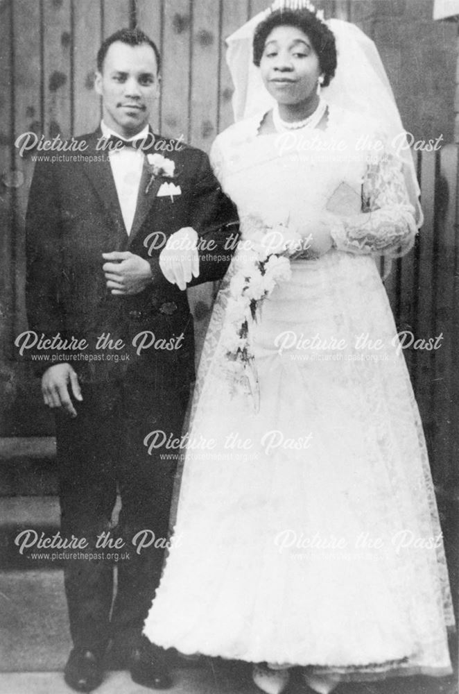 A Wedding showing Mr and Mrs Williamson (she had arrived on the SS Monserrat, Sept 1962)