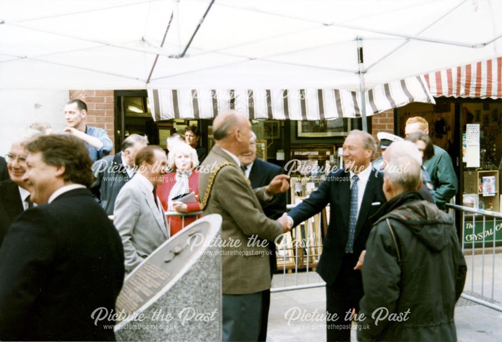 The unveiling of the Steve Bloomer Memorial, Derby