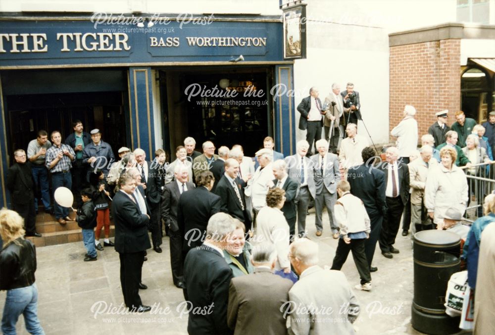 The unveiling of the Steve Bloomer Memorial, Derby