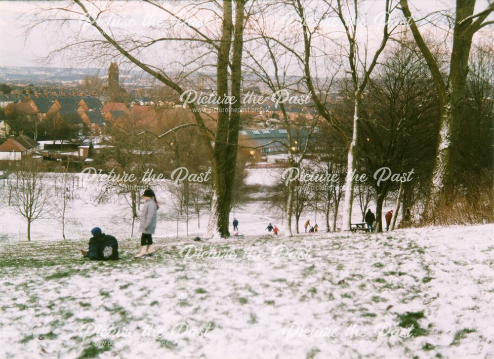 Rykneld Park in the snow