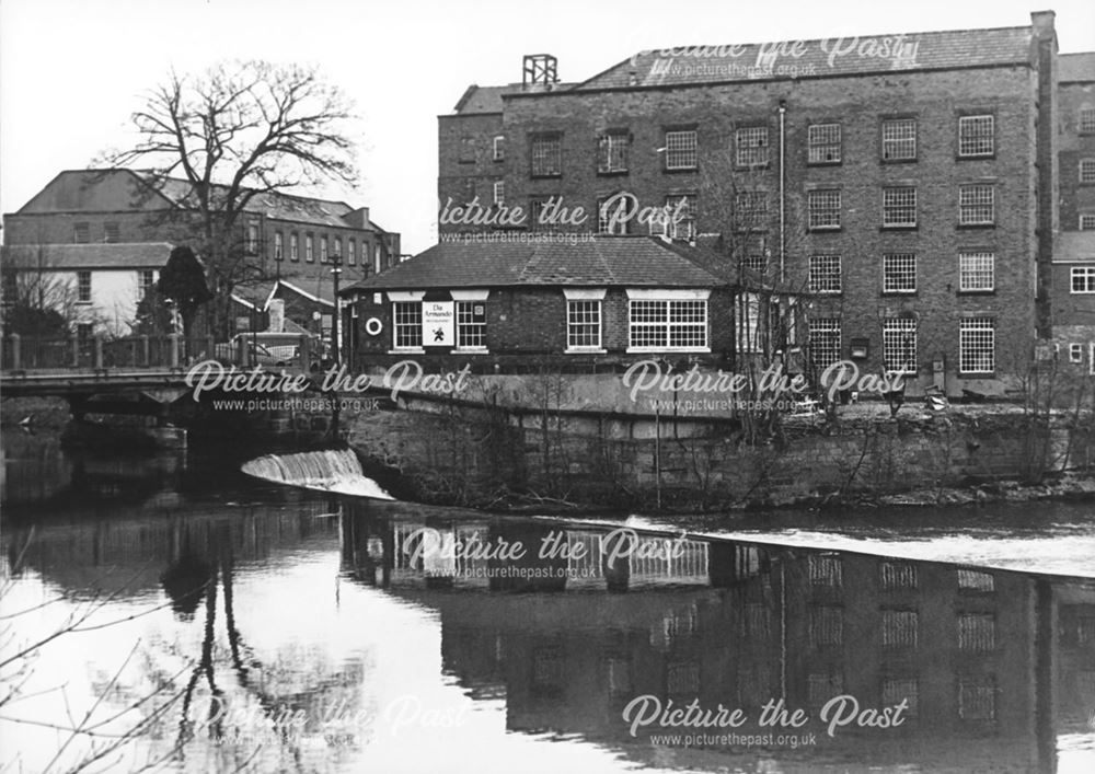 River Derwent weir at Darley Abbey Mills