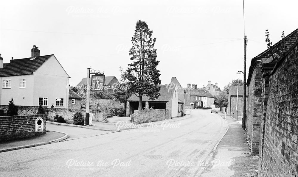 Smisby Village and the sign for the Nelson inn