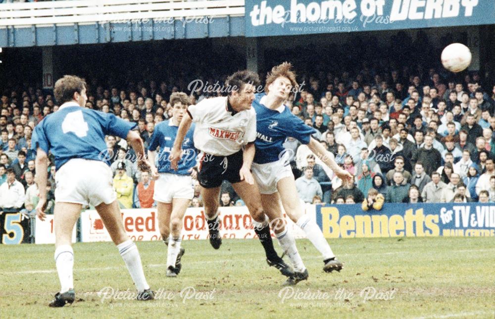 Mick Harford, Derby County FC Striker (1990-91), Baseball Ground, Derby, 1990