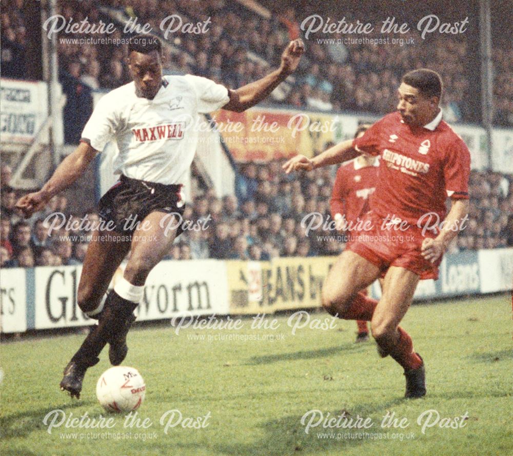 Kevin Francis, Derby County FC Striker (1989-90), Baseball Ground, Derby, 1989