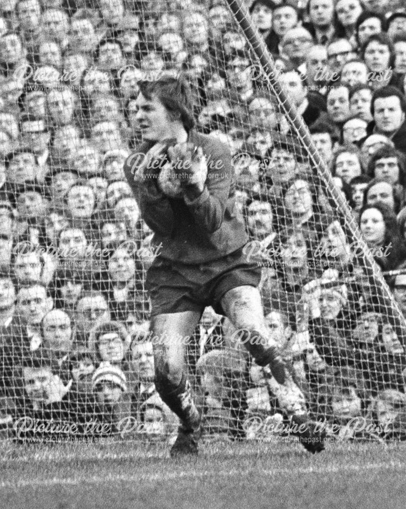 Colin Boulton, Derby County Football Club Goalkeeper, at Unknown Match, c 1972 ?