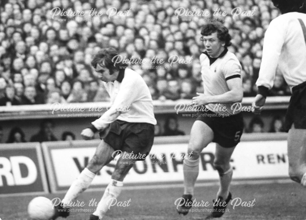 Jeff Bourne - Derby County Football Club striker between 1969-77, 1974