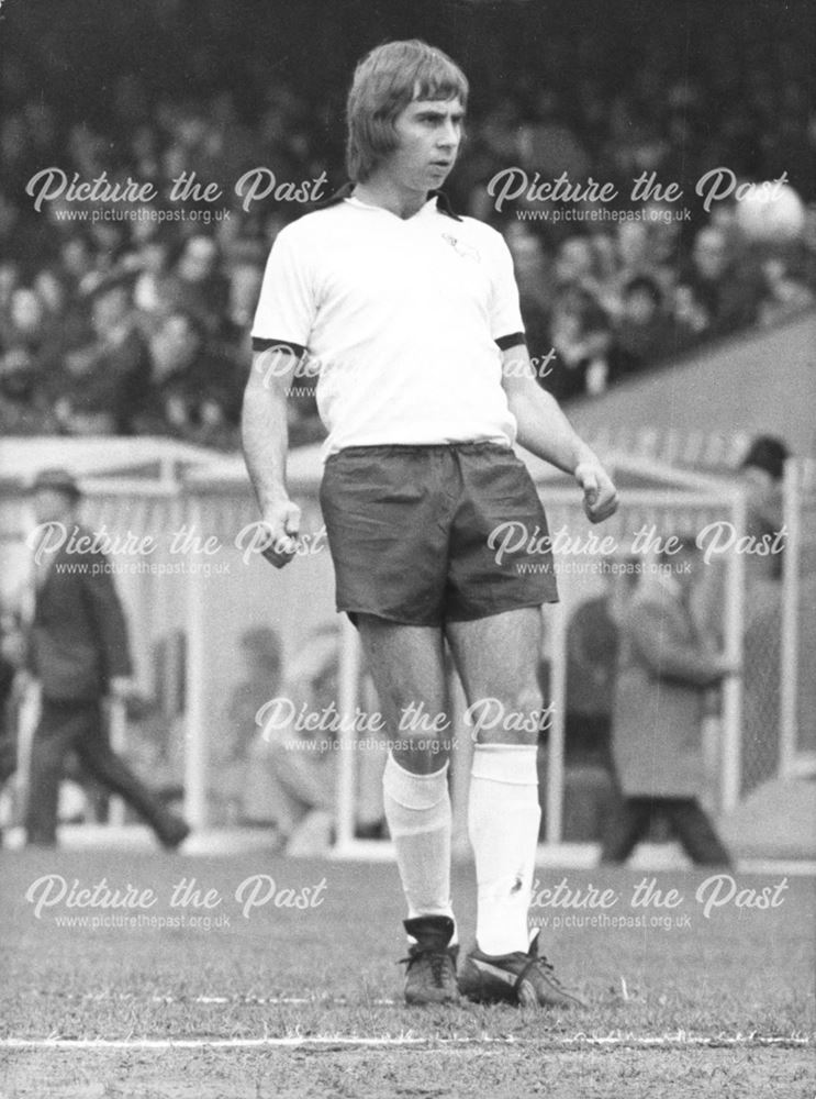 Jeff Bourne - Derby County Football Club striker between 1969-77, 1974