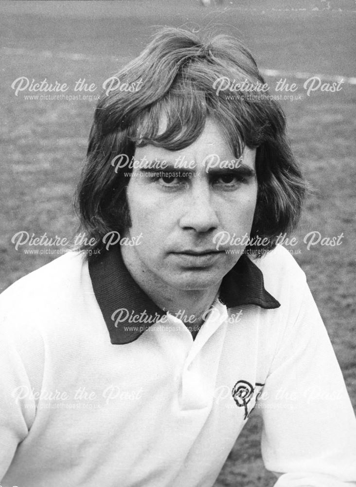 Jeff Bourne - Derby County Football Club striker between 1969-77, c 1975