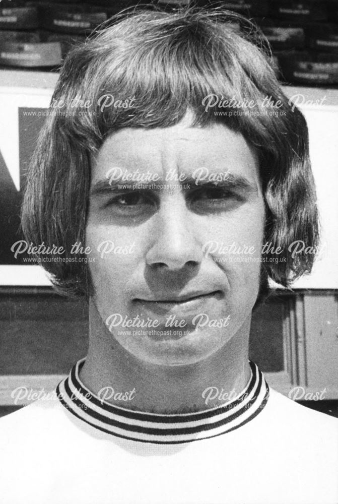 Jeff Bourne - Derby County Football Club striker between 1969-77, c 1971